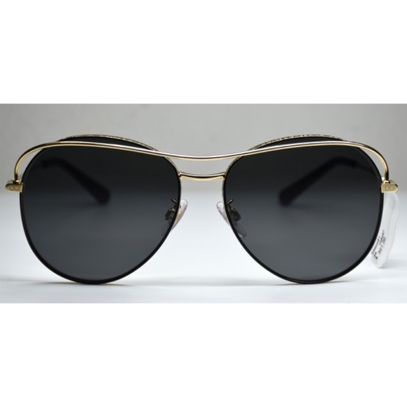 DOLCE & GABBANA DG2261 1334/87 GOLD/BLACK GREY PILOT SUNGLASSES. 58mm main image 4